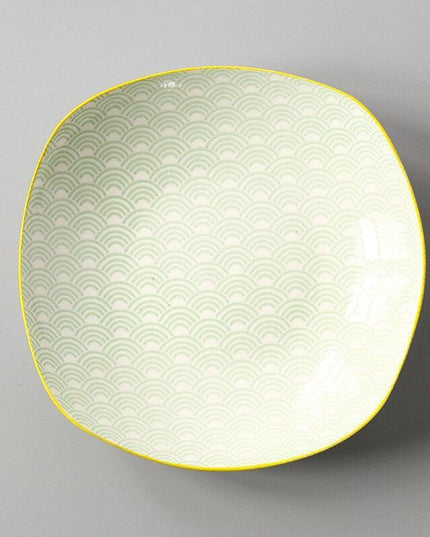 Handcrafted Japanese Square Ceramic Plate: Exquisite Table Artistry