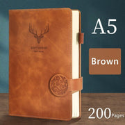 Luxurious A5 Leather-bound Journal: 200 Pages for Creative Expression