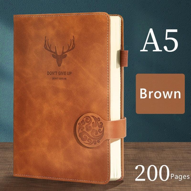 Luxurious A5 Leather-bound Journal: 200 Pages for Creative Expression