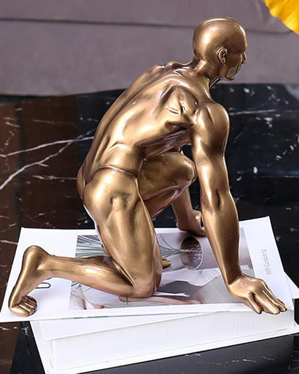 Sophisticated Bronze Resin Art Piece for Stylish Home Décor