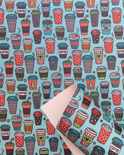 Chic Bow-knot Faux Leather Fabric in Elegant Apple Lychee for Creative Crafts