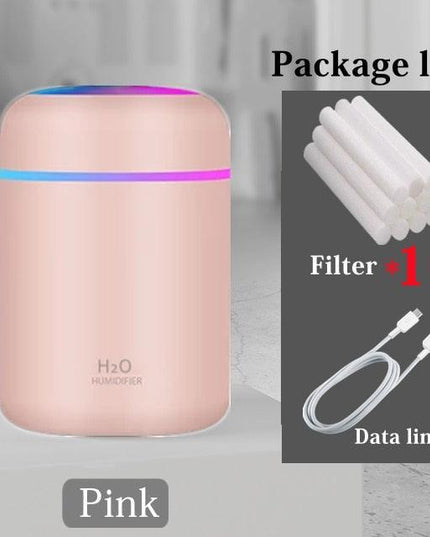 Portable USB Aroma Diffuser and Humidifier with Color Changing Night Light