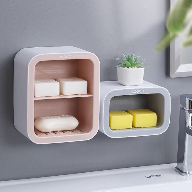 Elegant Botanical Wall-Mounted Soap Organizer for Stylish Bathroom Storage