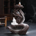 Blade Interleaving Buddha Hand Ceramic Backflow Incense Burner Set for Mindful Living - Tranquil Smoke Flow Ceramic Burner Kit for Serene Spaces