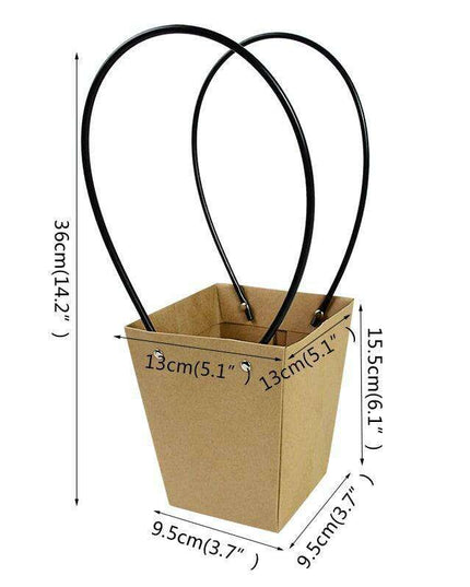 Eco-Friendly Floral Kraft Paper Gift Bag - Chic & Sustainable Gifting Solution