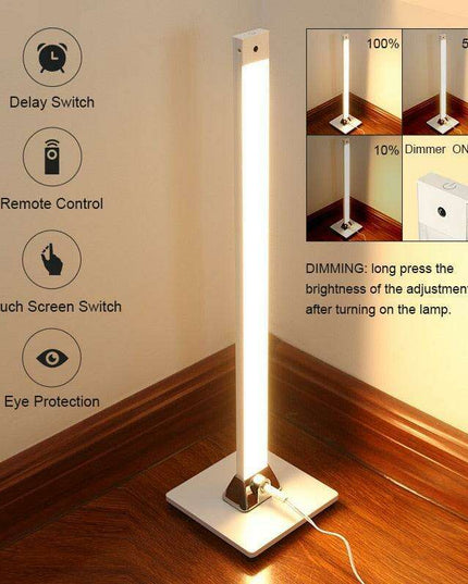 Sleek Remote-Controlled LED Floor Lamp with Dimmable Brightness for Sophisticated Indoor Ambiance