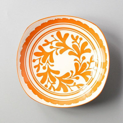 Handcrafted Japanese Square Ceramic Plate: Exquisite Table Artistry