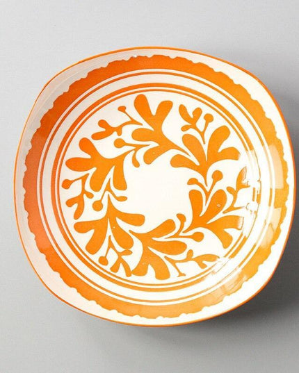 Handcrafted Japanese Square Ceramic Plate: Exquisite Table Artistry