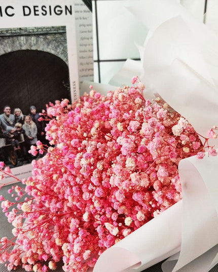 Charming Natural Dried Gypsophila Wheat Bouquet - Ideal Home Decor and Gift Option