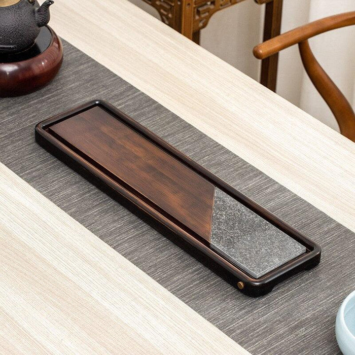 Elegant Wooden Tea Tray and Table Set for Tea Lovers with Dual Functionality