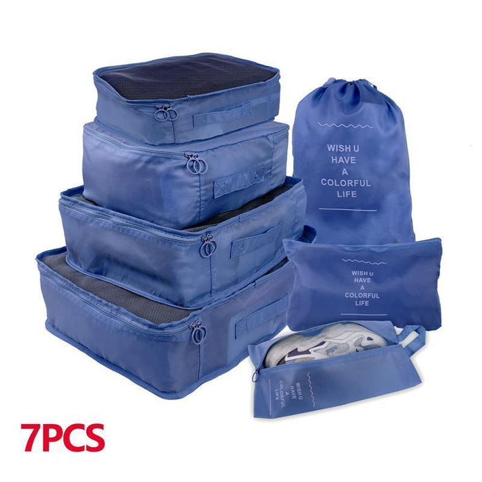 Travel Smart: Versatile 8/6/1-Piece Organizer Set for Effortless Packing