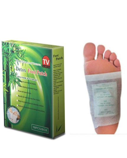 Revitalizing Bamboo Detox Foot Pads - 10-Patch Wellness Set