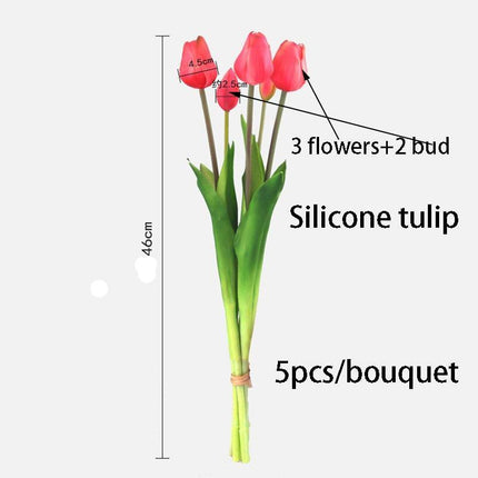 Luxurious Tulip Elegance Bouquet - Stunning Artificial Floral Arrangement | Customizable Home Decor