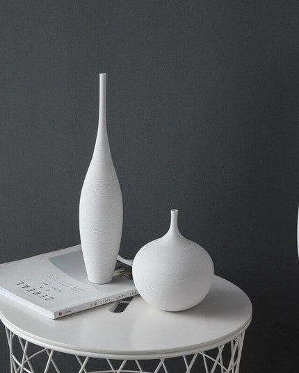 Serene Elegance: Monochrome Ceramic Zen Vase - Premium Edition
