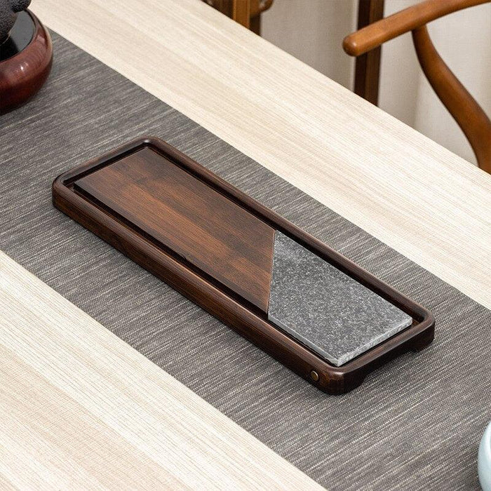 Elegant Wooden Tea Tray and Table Set for Tea Lovers with Dual Functionality