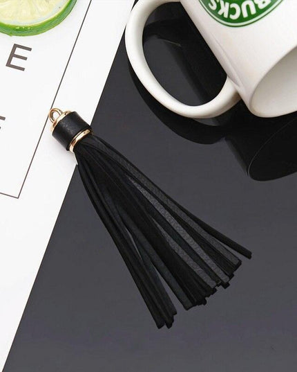 Vibrant 5-Piece Faux Leather Tassel Fringe Set for Creative Jewelry and Craft Projects