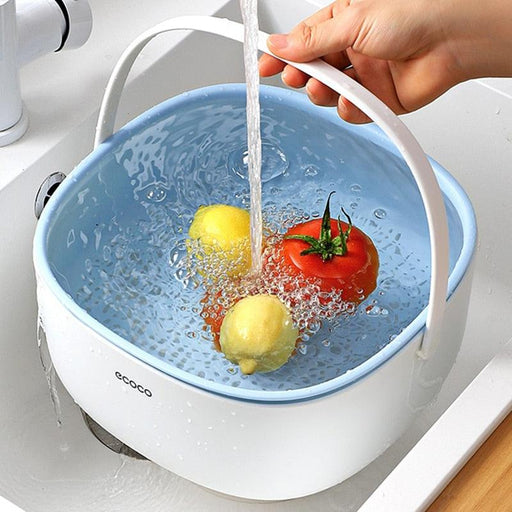 Efficient Double Drain Basket Bowl for Hassle-Free Kitchen Washing