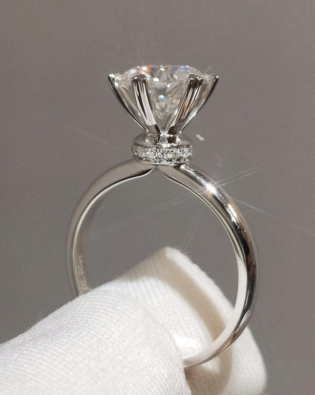 Crown Jewel CZ Diamond Sterling Silver Promise Ring