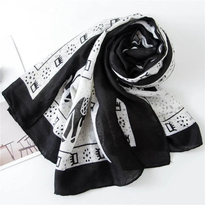 Luxurious Blue Porcelain Cashmere Blend Shawl - The Perfect Accessory for Any Occasion
