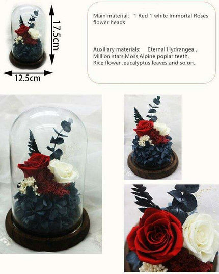 Forever Blooming Rose in Glass Dome: A Touch of Timeless Luxury