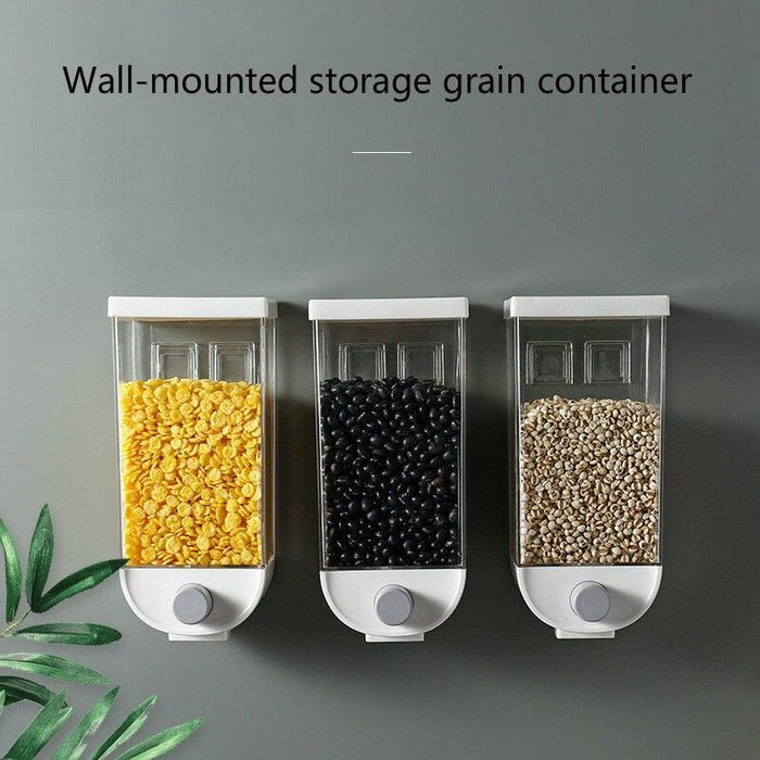 Wall-Mounted Clear Container for Fresh and Organized Kitchen Ingredient Storage