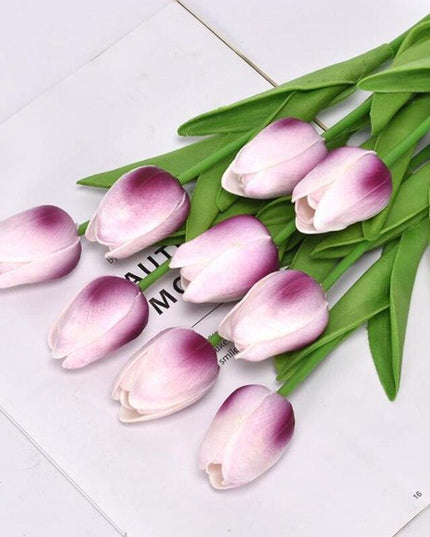 Tulip Elegance: Stunning 5-Piece Bouquet for Weddings and Timeless Home Decor