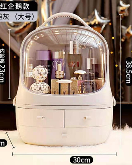Elegant Makeup and Jewelry Storage Solution with Spacious Organization Compartments
