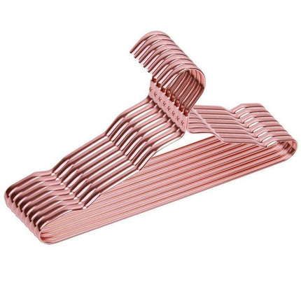 Vibrant 10-Pack Aluminum Alloy Hangers with Non-Slip Grip for Stylish Closet Organization