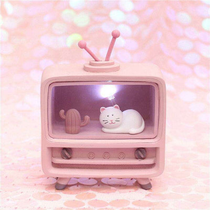 Charming Light Pink Cat Mini Lamp for a Magical Kids' Room