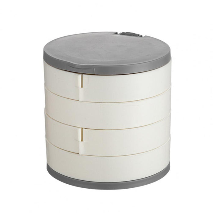 Stylish Eco-Friendly Rotating Jewelry Organizer with Integrated Mirror
