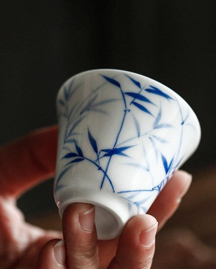 Artisanal Hand-Painted Porcelain Tea Cups for a Luxurious Tea Experience