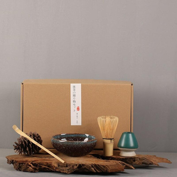 Traditional Matcha-Making Bamboo Set for Tea Ceremony Enthusiasts