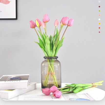 Luxurious Tulip Elegance Bouquet - Stunning Artificial Floral Arrangement | Customizable Home Decor