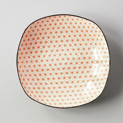 Handcrafted Japanese Square Ceramic Plate: Exquisite Table Artistry