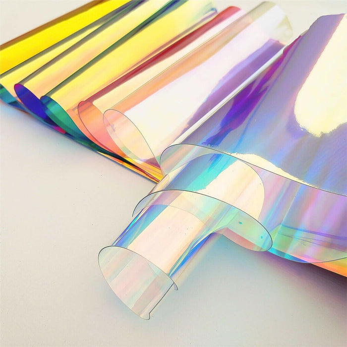 Iridescent Rainbow Vinyl Fabric - Magical Crafting Material for DIY Creations