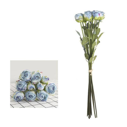 Opulent Silk Rose Bouquet: Stunning Botanica Florals for Elegant Home Accents