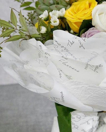 Elegant Waterproof Tissue Paper Roll with Chic English Letter Design - 10m