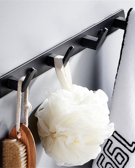 Chic Wall-Mounted Storage Organizer with Hooks and Shelf - Sleek Home Organization Solution