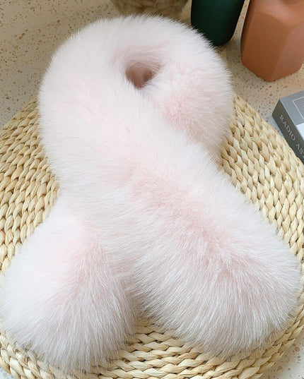 Opulent Fox Fur and Wool Scarf Collar - Transform Your Winter Wardrobe with Elegance