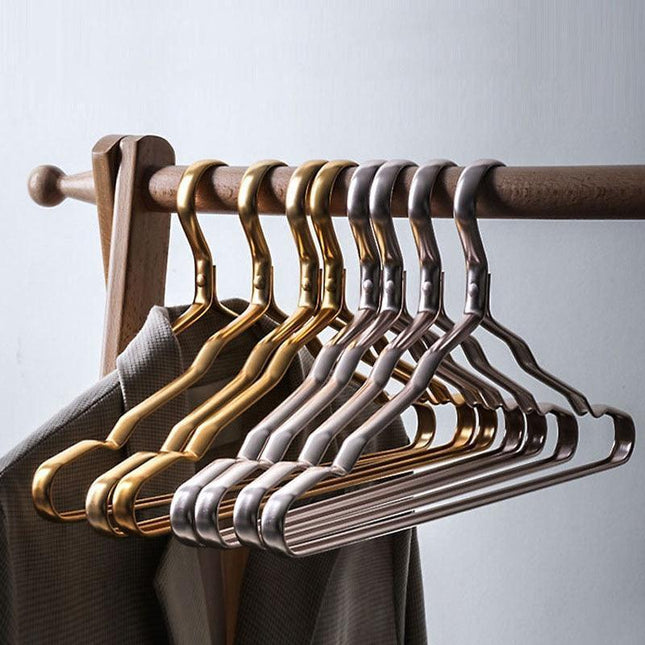 Vibrant 10-Pack Aluminum Alloy Hangers with Non-Slip Grip for Stylish Closet Organization