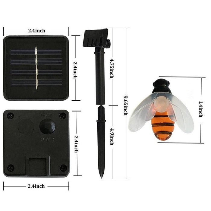 Solar-Powered Honey Bee Fairy Lights for Outdoor Glow