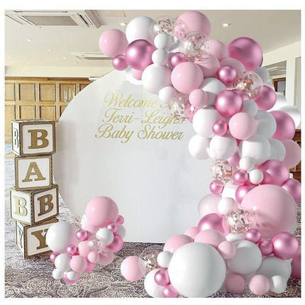 Enchanting Pink Balloon Decoration Set for a Dreamy Baby Girl's Birthday Celebration