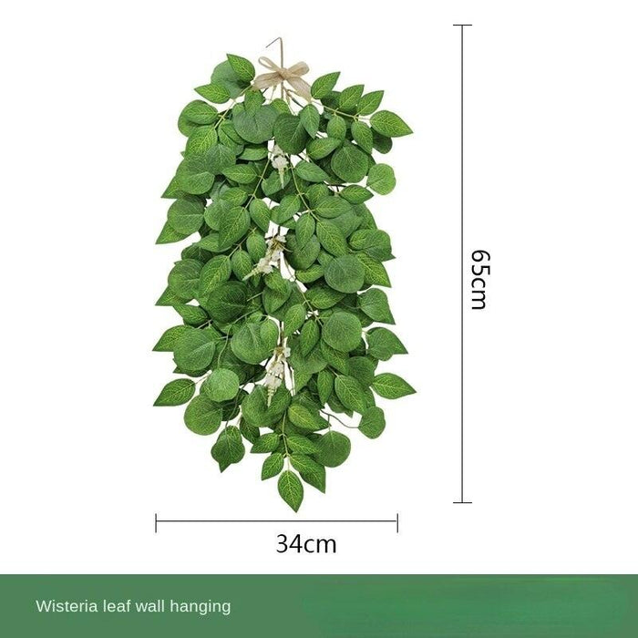 Botanical Elegance: Eucalyptus & Willow Leaf Rattan Wall Art