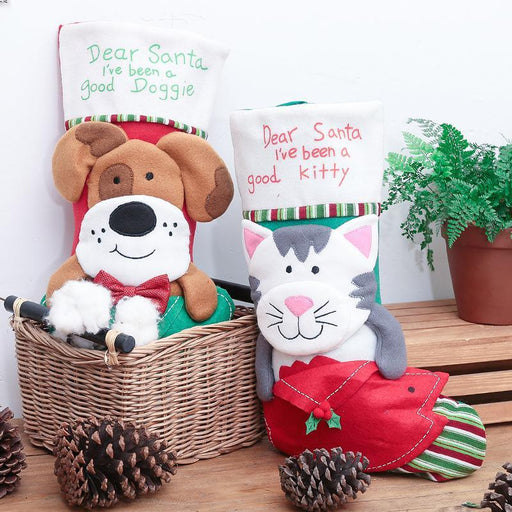 Festive Cloth Christmas Stocking Ornaments - DIY Home Party Decor