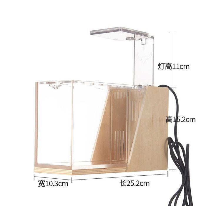 Touch Dimming Acrylic Ecological Desktop Fish Tank