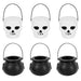 Enchanting Halloween Trio Candy Holders Set - Witch, Skeleton, and Cauldron for Spooky Fun