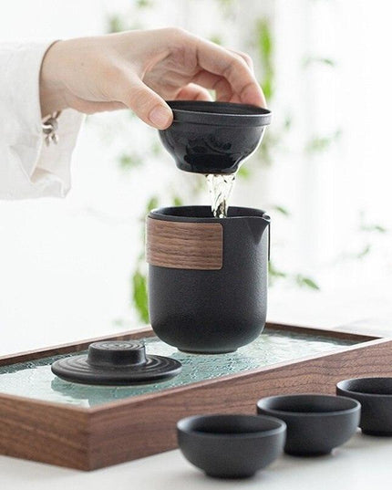 Elegant Travel Ceramic Kung Fu Tea Set for Discerning Tea Lovers