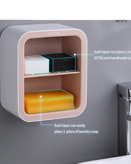 Elegant Botanical Wall-Mounted Soap Organizer for Stylish Bathroom Storage