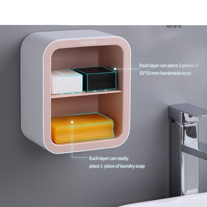 Elegant Botanical Wall-Mounted Soap Organizer for Stylish Bathroom Storage
