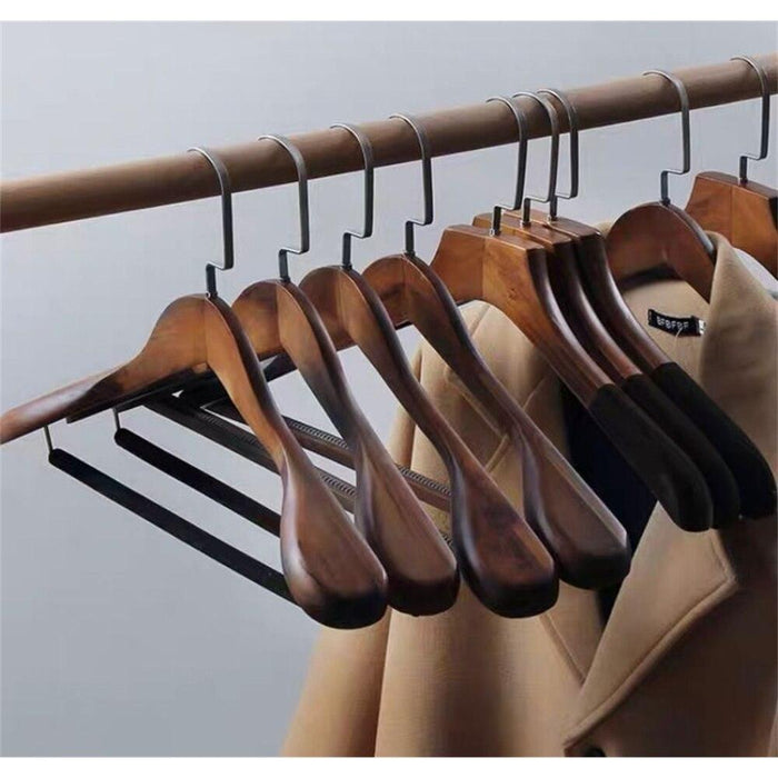 Elegant Faux Leather Closet Organizer Hangers